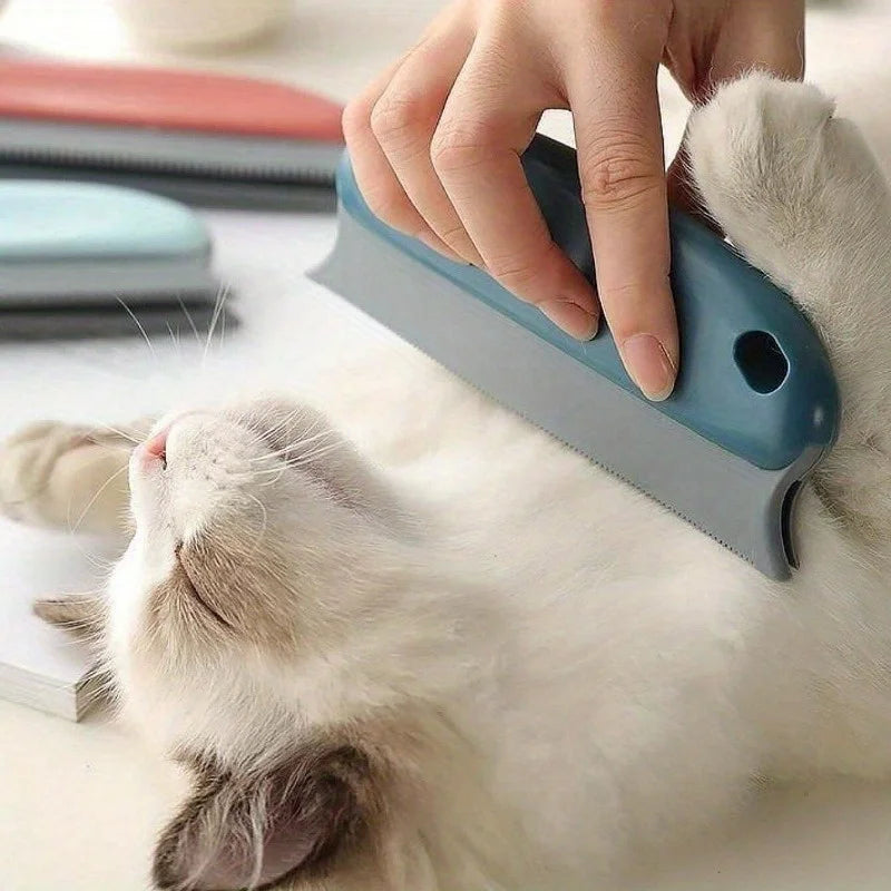 Pet Hair Cleaning Brush，With anti-scratch rubber bristles - Suitable for cats、Powerful pet hair brush for dogs - High-efficiency