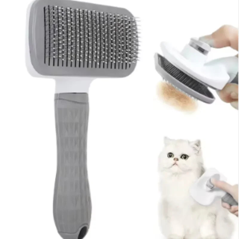 Pet Dog Brush Cat Comb Self Cleaning Pet Hair Remover Brush For Dogs Cats Grooming Tools Pets Dematting Comb Dogs Accessories