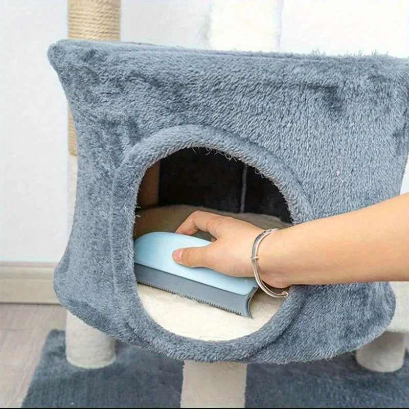 Pet Hair Cleaning Brush，With anti-scratch rubber bristles - Suitable for cats、Powerful pet hair brush for dogs - High-efficiency