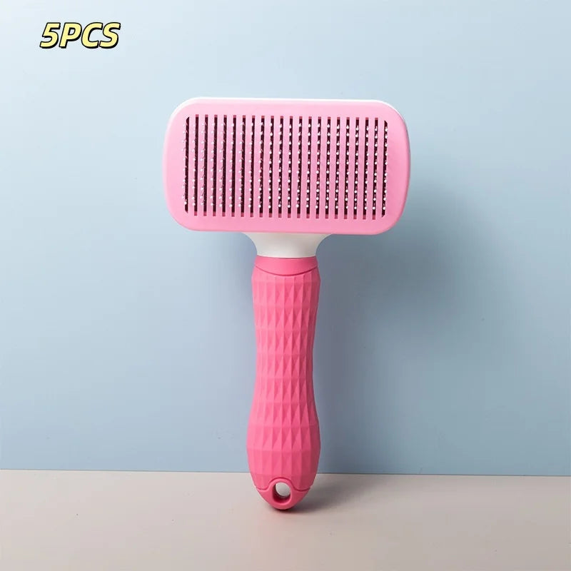 Pet Dog Brush Cat Comb Self Cleaning Pet Hair Remover Brush For Dogs Cats Grooming Tools Pets Dematting Comb Dogs Accessories
