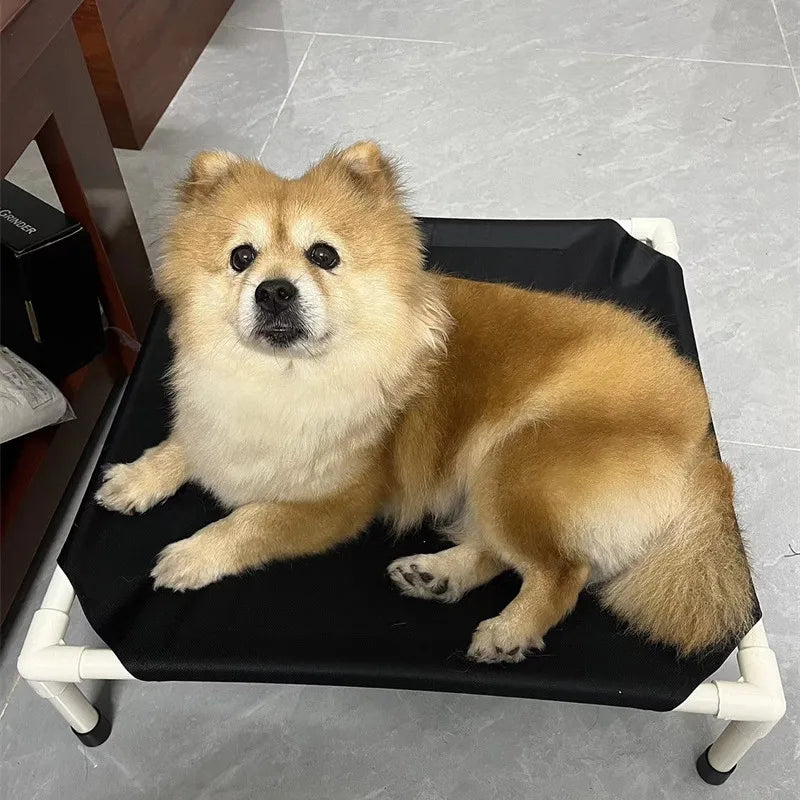 Pet Camping Bed Elevated Bed for Dogs Folding Puppy Camping Bed Cat House Portable Removable Washable Puppy