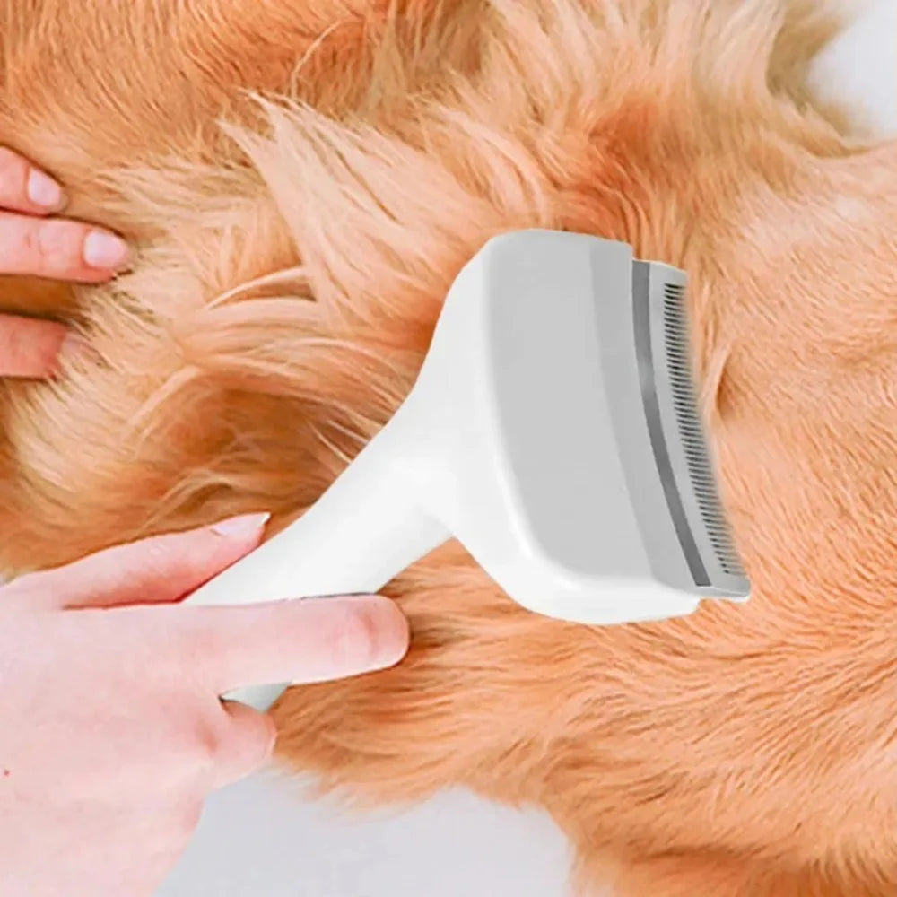Pet Slicker Brush Self Cleaning Undercoat Deshedding Rake for Cats Dogs Puppy Shorthair Longhair Grooming