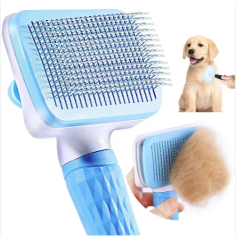 Pet Dog Brush Cat Comb Self Cleaning Pet Hair Remover Brush For Dogs Cats Grooming Tools Pets Dematting Comb Dogs Accessories