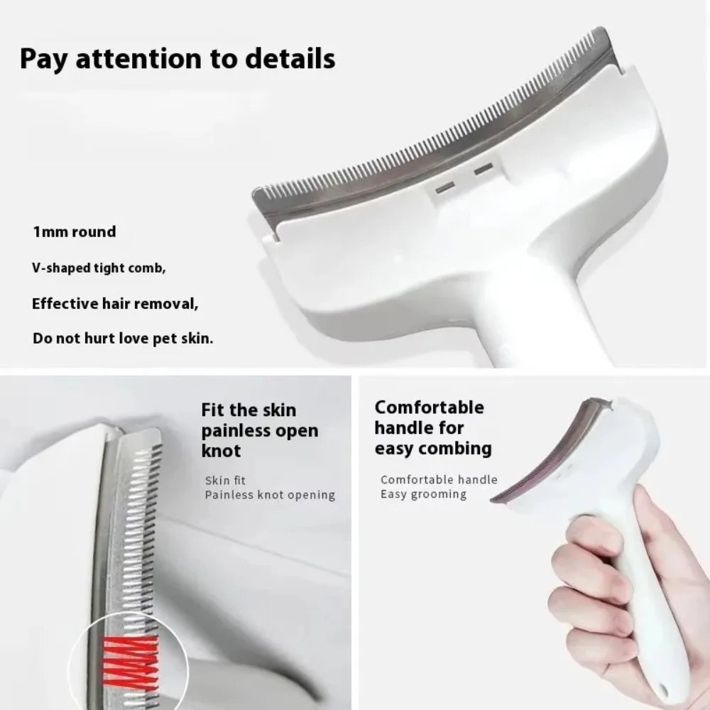 Pet Slicker Brush Self Cleaning Undercoat Deshedding Rake for Cats Dogs Puppy Shorthair Longhair Grooming